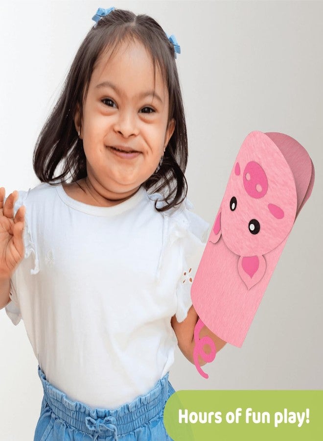 jackinthebox Hand Puppet Making Kit -6 Farm Animals Felt Puppet Craft Kit for Kids,Creative DIY Arts & Crafts Kit Make Your Own Puppets for Storytelling Role Play, Great Craft Gifts for Kids Ages 4-8 - Image 5
